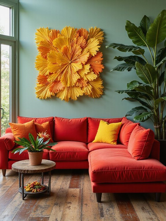 tropical vibrant home decor