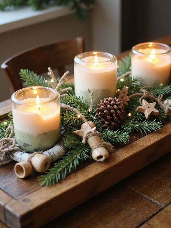 unique wooden holiday centerpieces