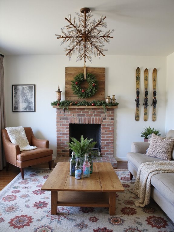 upcycled winter table decor