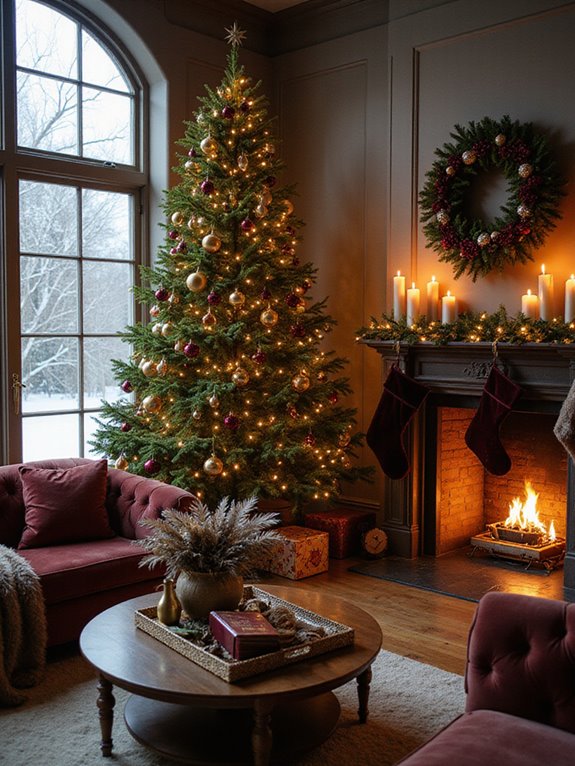 velvet and faux fur elegance