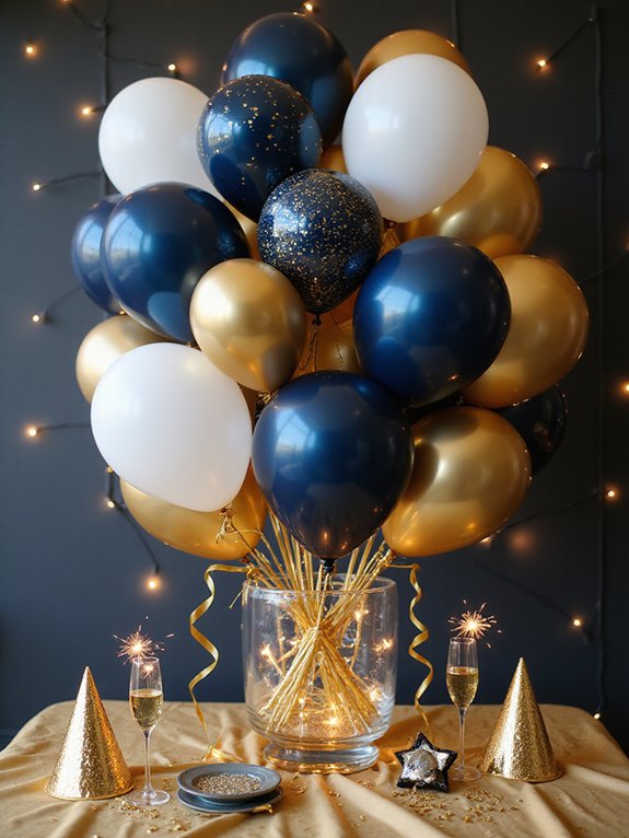 vibrant balloon arrangements shining