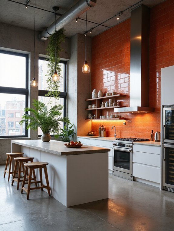 vibrant contemporary red backsplash