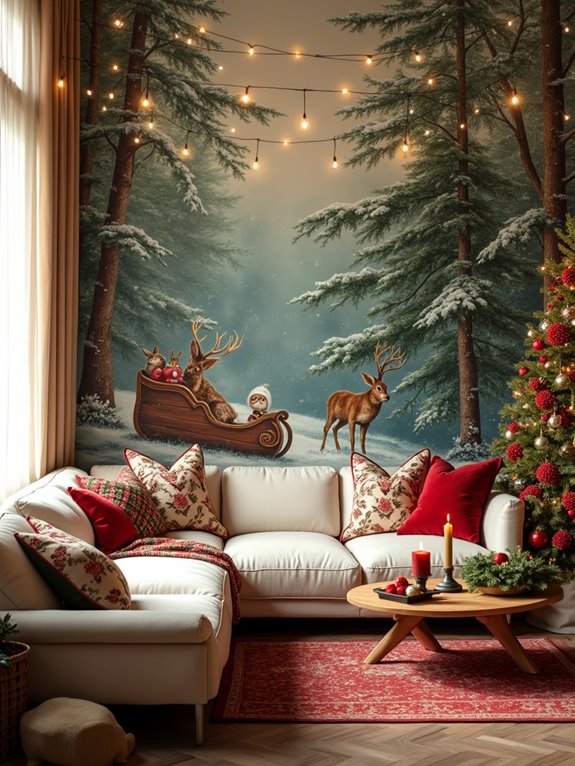 vibrant festive holiday ambiance