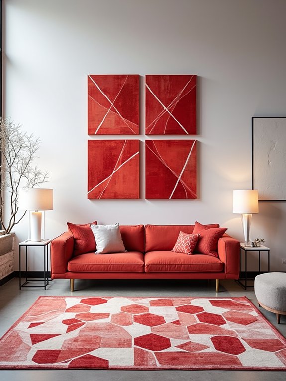 vibrant geometric spring decor