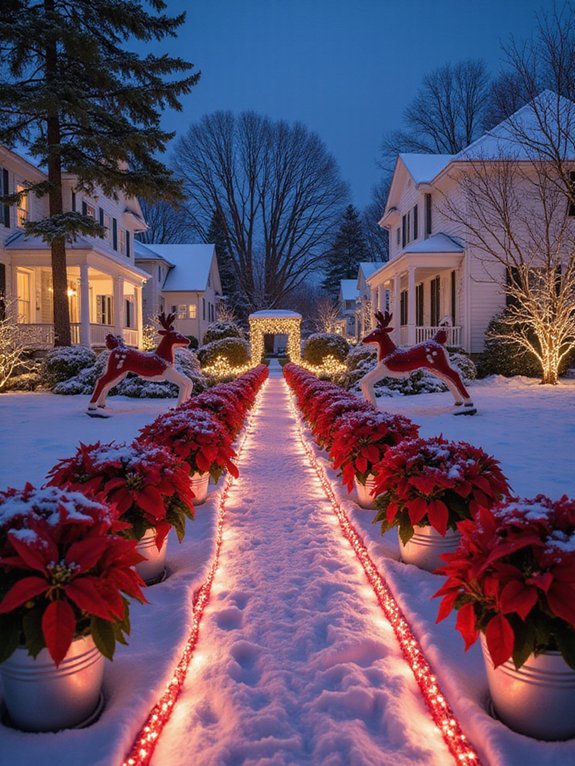 vibrant holiday pathway lights