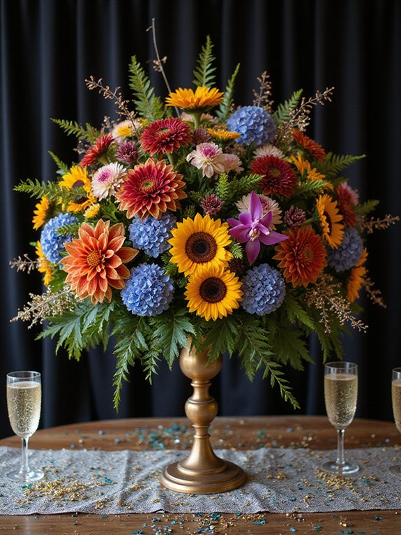 vibrant new year floral arrangements