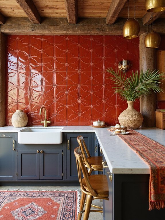vibrant red tile transformation