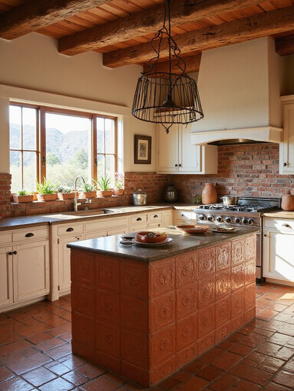 vibrant southwestern red tiles