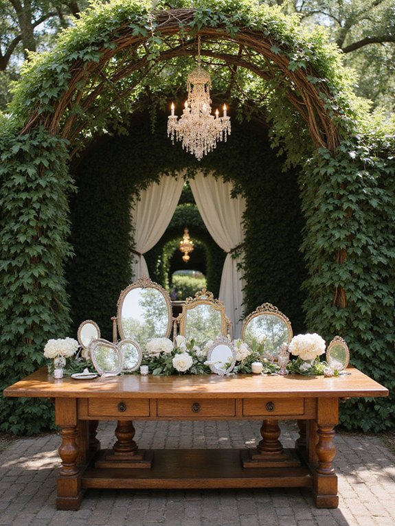 vintage elegance with mirrors