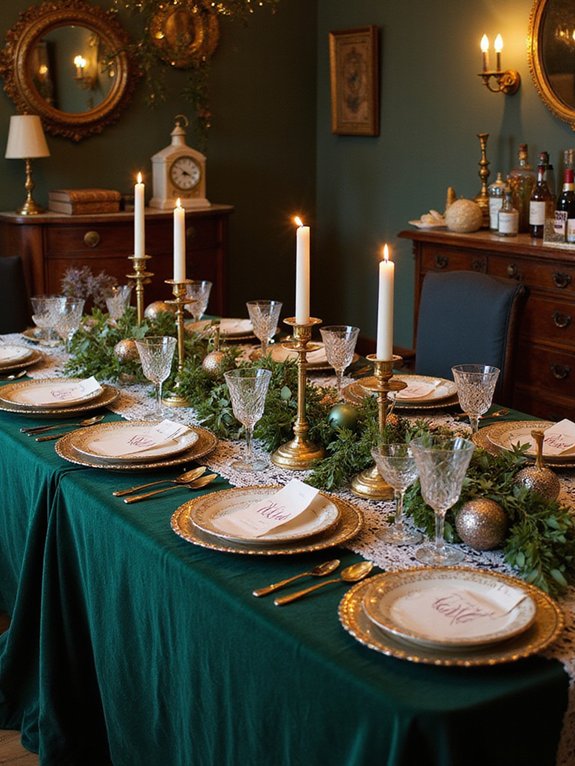 vintage glamour with antiques