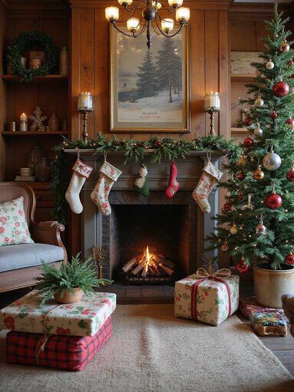 vintage thrifted holiday decor