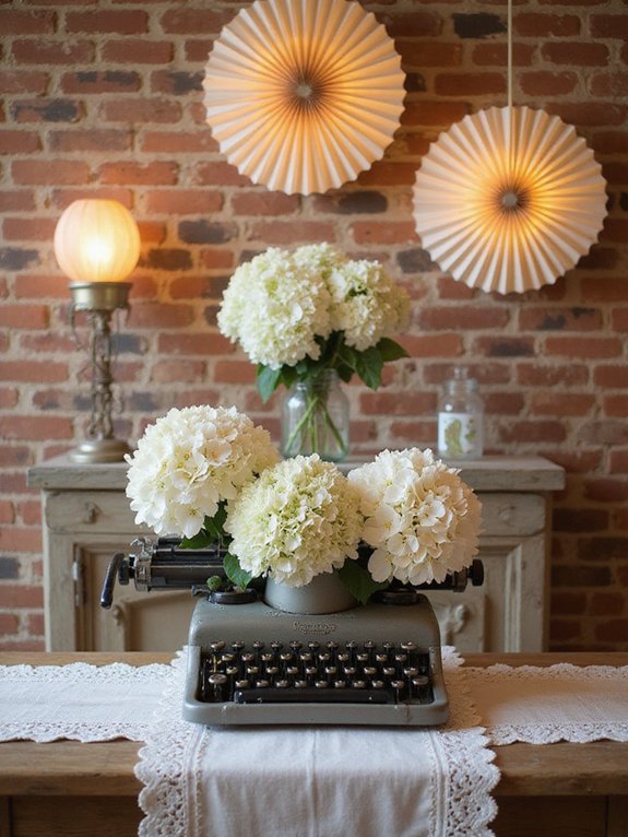 vintage typewriter wedding decor