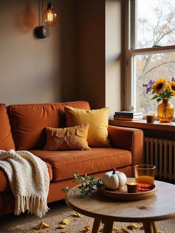 warm earthy color accents