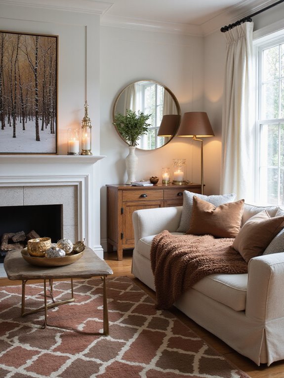 warm metallic home accents