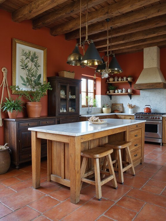 warm terracotta wall inspiration
