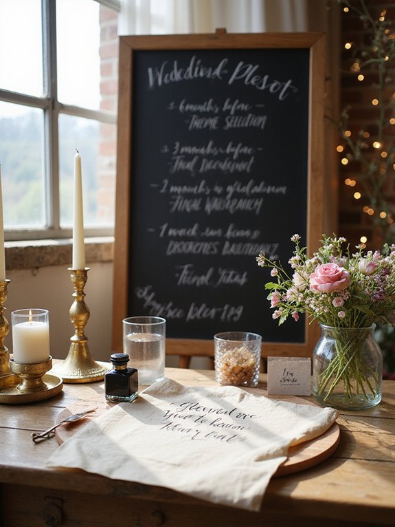 wedding decor setup timeline