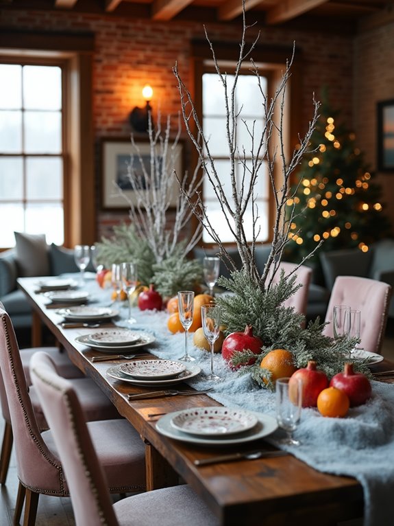 winter wonderland dining decor