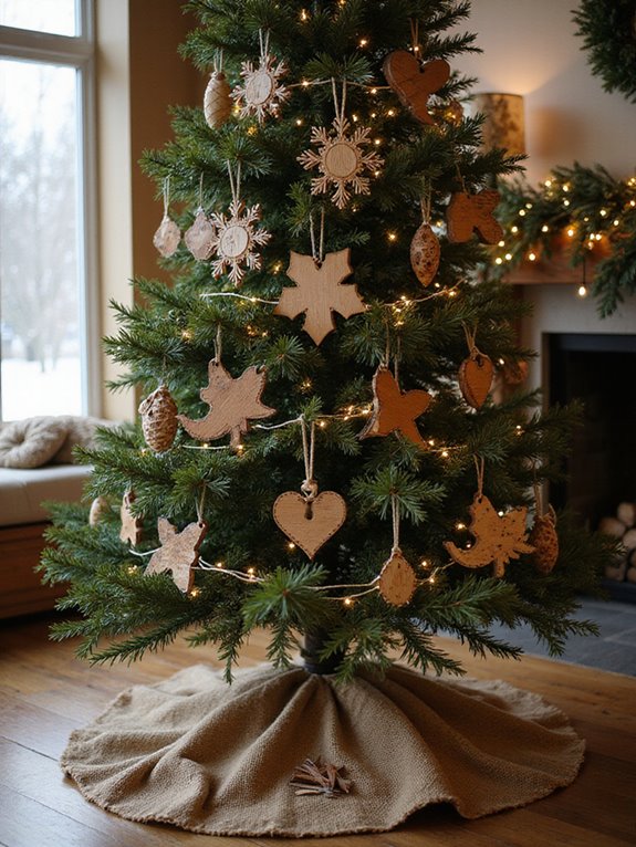 wooden elements enhance decor