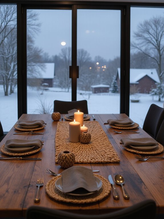 woven textures enhance table decor