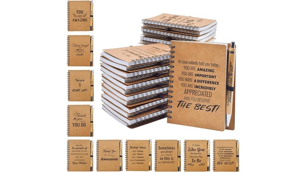 200 motivational notebooks pens