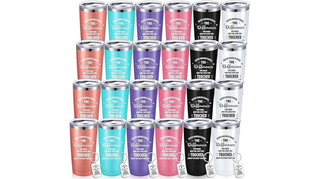 24 christmas tumbler keychains