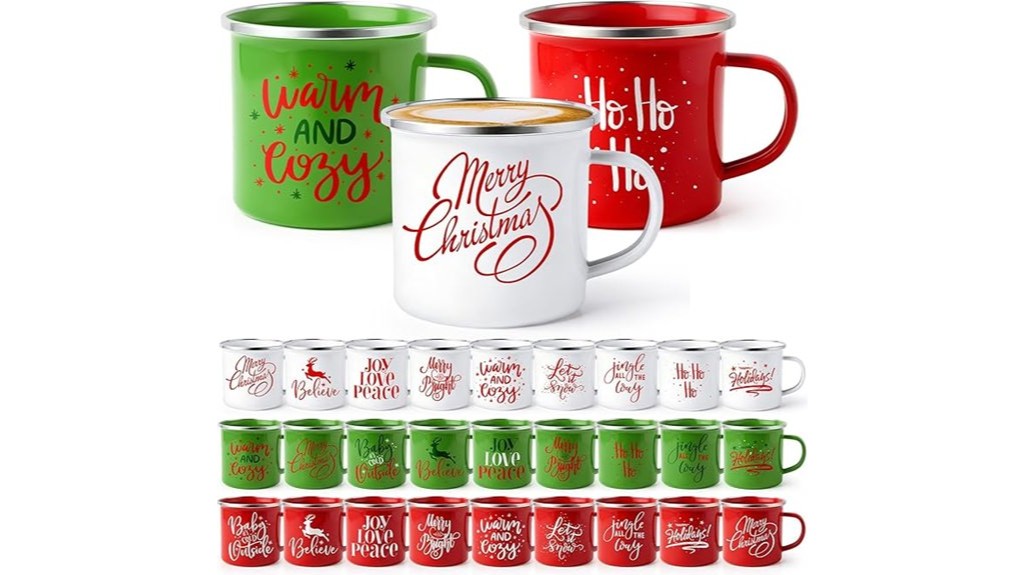 30 piece women s christmas mugs