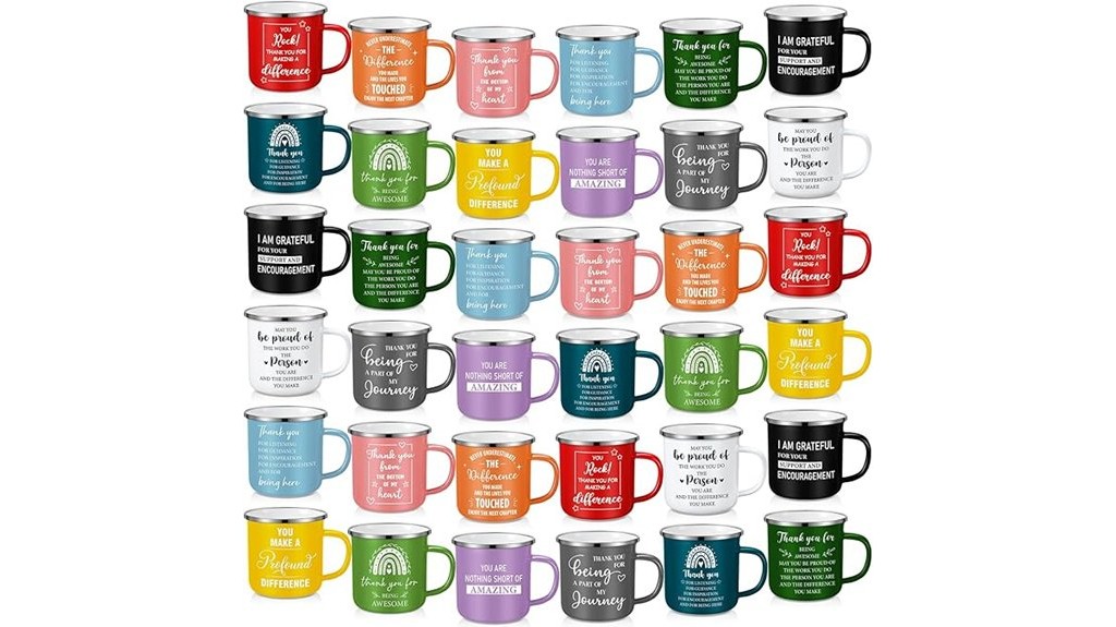 36 piece employee appreciation mugs