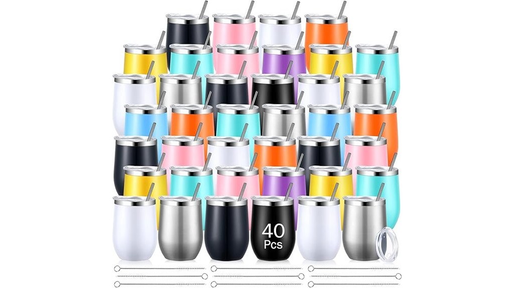 40 pack insulated 12oz tumblers