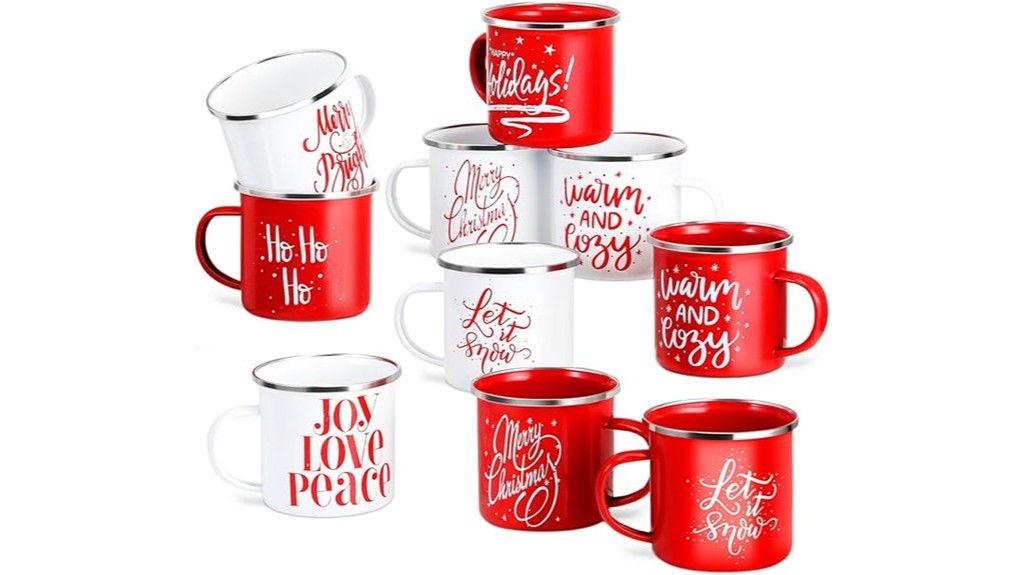 40 piece enamel christmas set