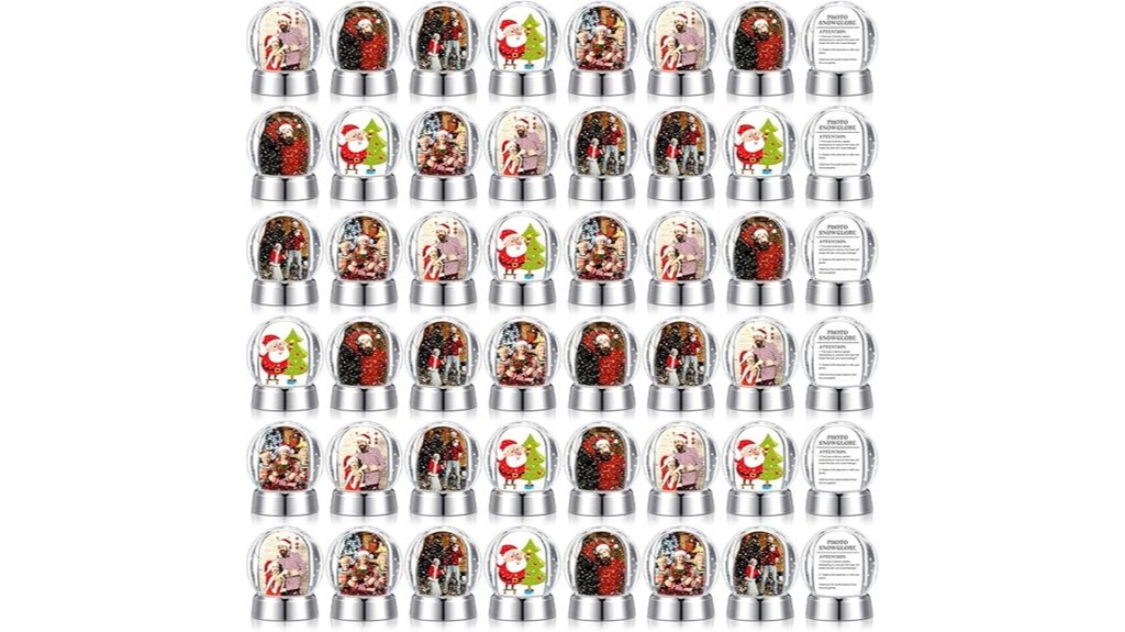 48 clear mini snowglobes