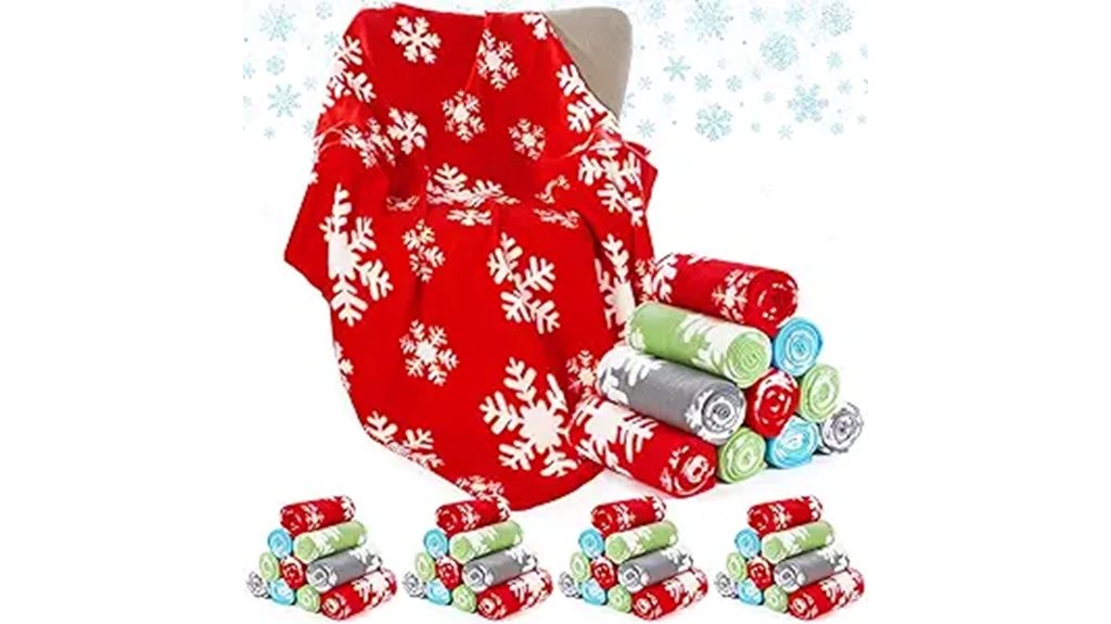 48 snowflake fleece blankets