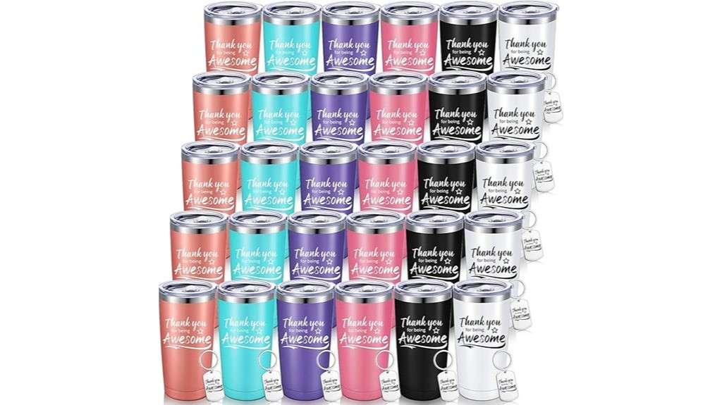 60 thank you 20oz tumblers