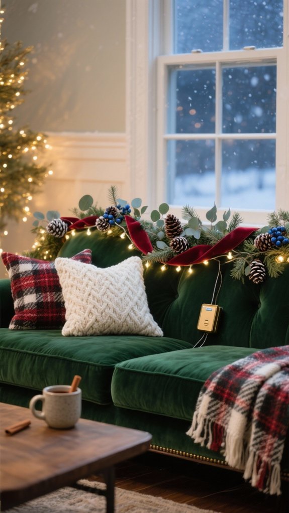 battery operated twinkle garland backrest