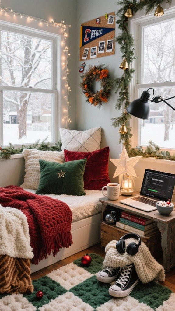 cozy pillows throws rug