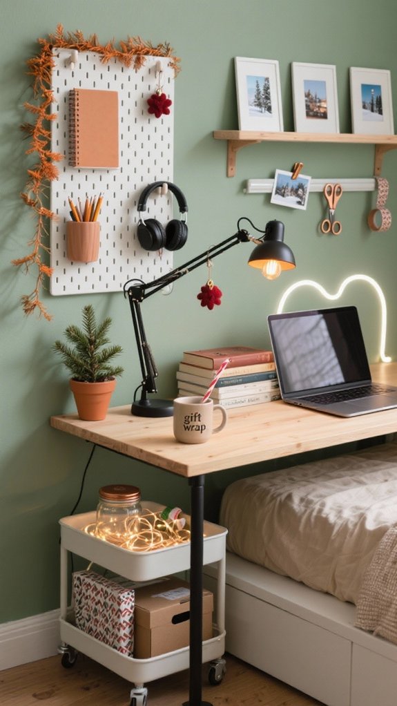 cozy space savvy festive desk