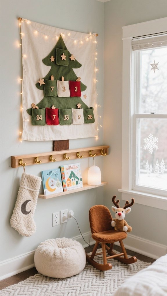 cozy toddler advent nook