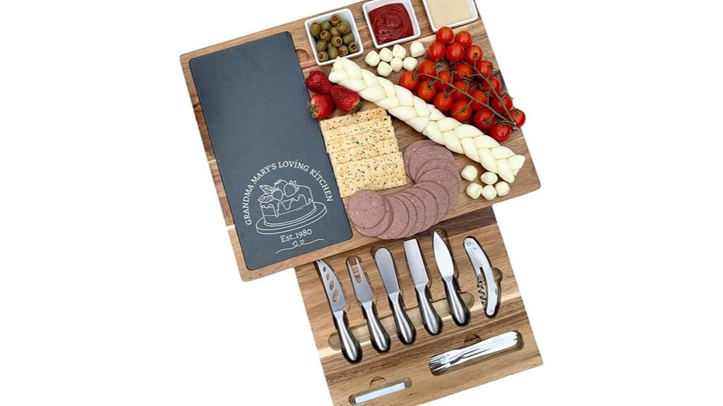 engraved acacia charcuterie slate