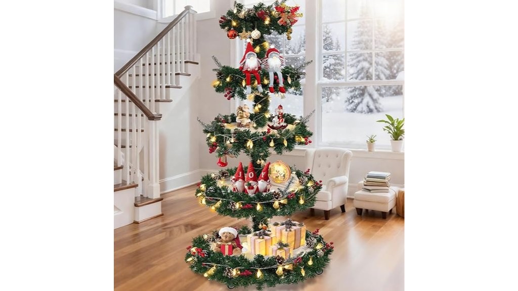 five tier christmas tree rack