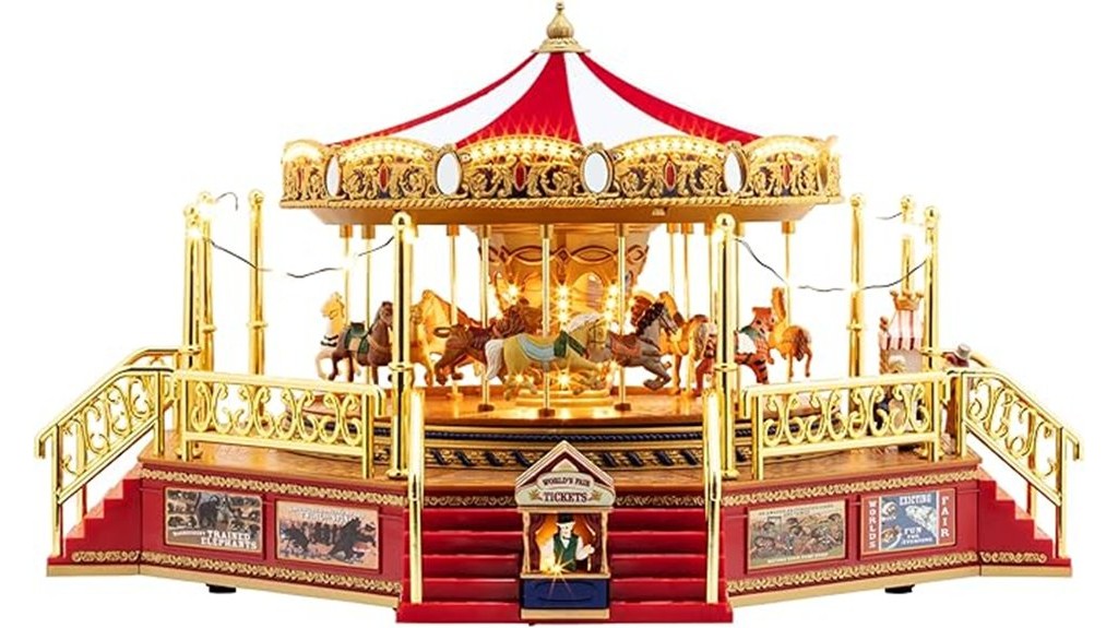 gold animated musical carousel