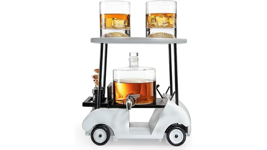 golf cart decanter pair