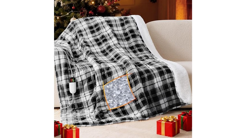 grey heated 15lb blanket