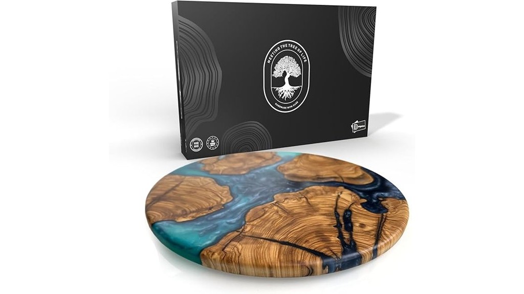 handmade olivewood round board