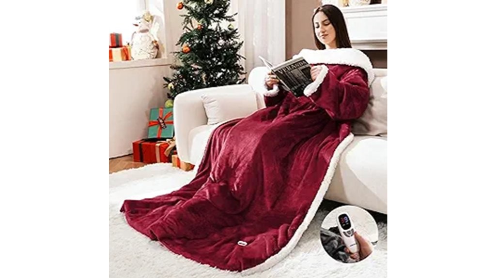 heated blanket with foot pocket