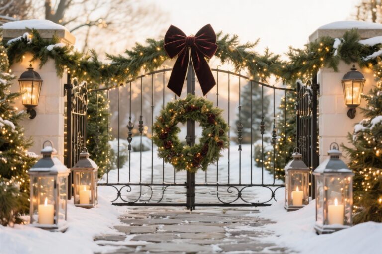 9 Brilliant Christmas Decor Ideas for Driveway Gates That Wow Your Guests