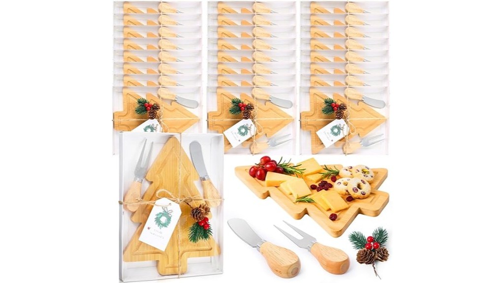 lemonroad bamboo christmas cheeseboard