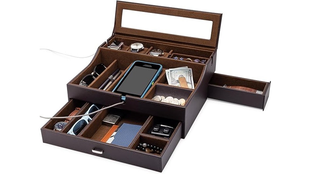 mens charging valet organizer