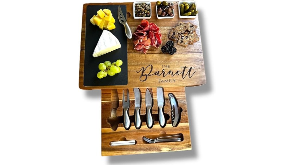 personalized 19 piece charcuterie set
