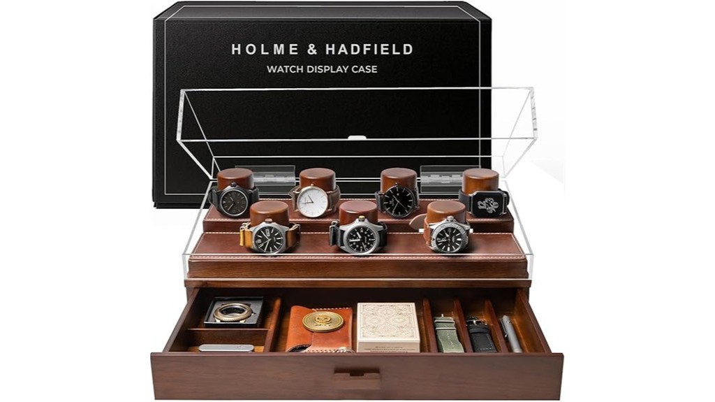 premium seven slot wooden watchcase