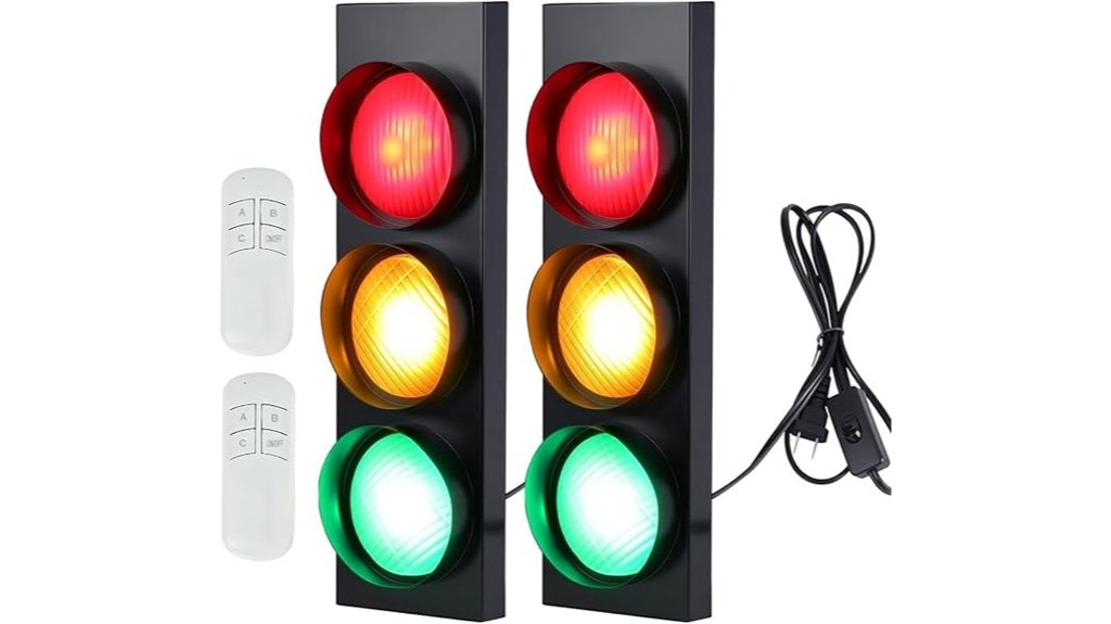 retro traffic light lamp