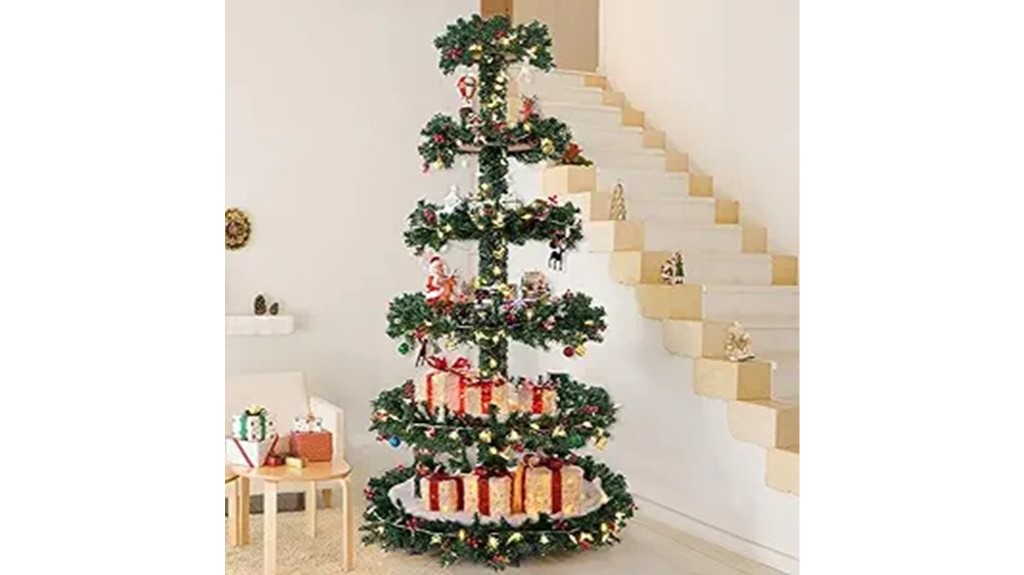 six tier christmas village display